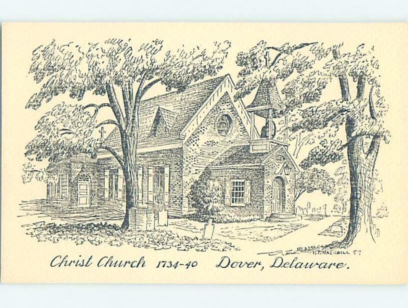 Unused Pre-1980 CHURCH SCENE Dover Delaware DE A5778