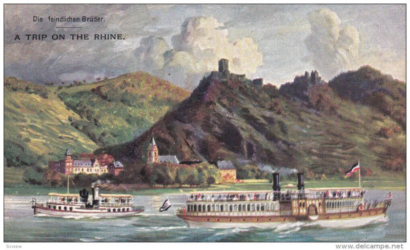 BAVARIA, Germany, 1900-1910´s; Die Feindlichen Bruder, A Trip On The Rhine, ...
