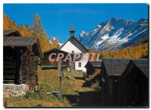 Postcard Modern Kapelle K�hmad Lotschental Wallis