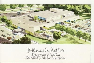 NJ   SHORT HILLS   B. ALTMAN DEPARTMENT STORE 1962 postcard