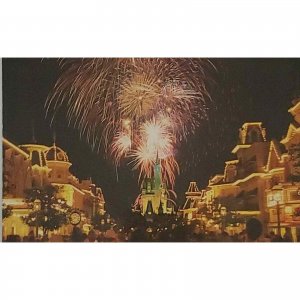 Fireworks Magic Kingdom Cinderella Castle Disney World Orlando FL Postcard