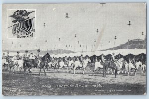 1908 5000 Troops United States Army Tournament St. Joseph Missouri MO Postcard