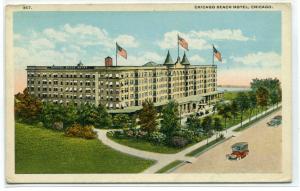 Chicago Beach Hotel Chicago Illinois 1930s postcard