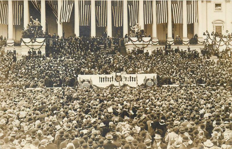 President Wilson Inaugural speech Washington DC 1913 Real Photo Little Art Shop