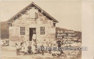 Real Photo - Old Stone School House, Calvin Coolidge Plymouth, VT, USA Unused 