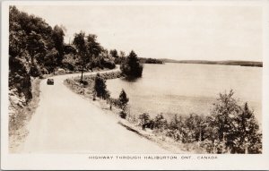 Haliburton Ontario Highway c1948 Real Photo Postcard G80