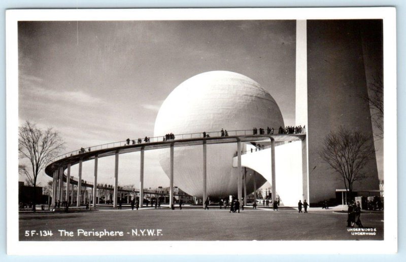 2 RPPC Postcards NEW YORK WORLD'S FAIR ~ British Pavilion, Perisphere 1939