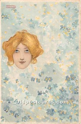 Gesetzlich Geschutzt No 1123 Erika Artist Raphael Kirchner Unused slight inde...