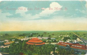 Des Moines Iowa  State Fair Panoramic View (Bird's Eye View) 1907 Postcard Used