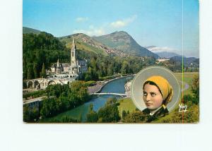 Postcard  France Lourdes Basilique et la grave de Pau Paul Portrait   # 4522A