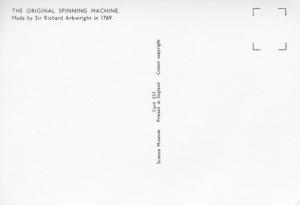Original Spinning Machine Sir Richard Arkwright Science Museum RPPC Postcard D15