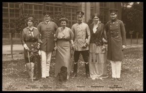 Germany WWI Kaiser Wilhelm II Son Crown Prince Wife Patriotic RPPC G79793