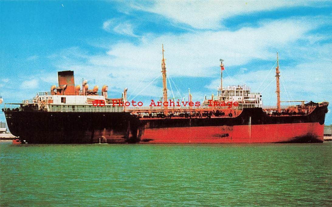 TX, Port Aransas, Texas, Oil Tanker Steamship at Tanker Island United