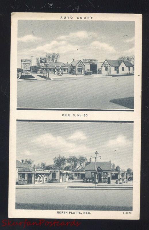 NORTH PLATTE NEBRASKA ROOT BEER STAND GAS STATION LINEN ADVERTISING POSTCARD