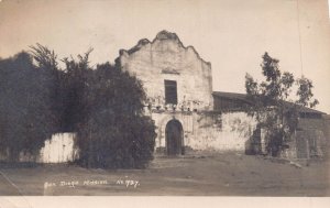 CALIFORNIA CA~SAN DIEGO MISSION~1910s HAROLD TAYLOR REAL PHOTO POSTCARD 