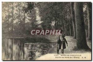 Old Postcard Bois de Chaville Idyll at the edge of the pond Children