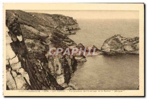 Old Postcard Cap Frehel Vue Generale L & # 39Ermitage and rock Sevigne