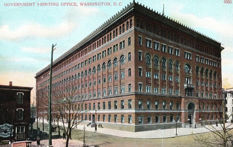 Government Printing Office Washington DC AC Bosselman Vintage Postcard c1910