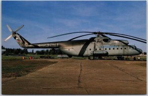 Helicopter Mil-Mi c/n CCCP-21078 of AEROFLOT (Russian Flag) at Njurba Postcard