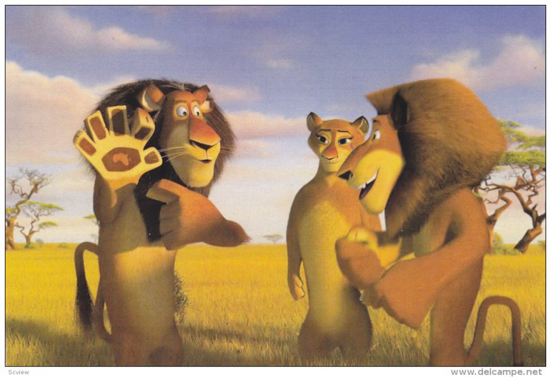 Three Lions , Movie art Postcard