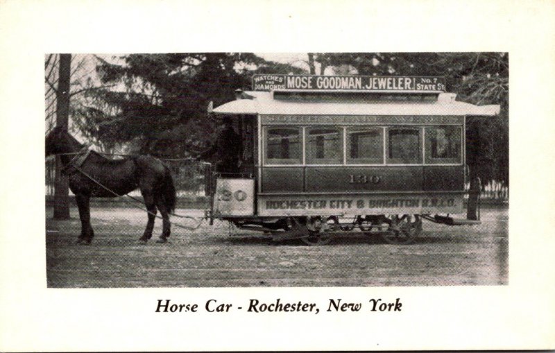 New York Rochester Horse Car Circa 1865