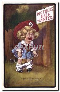 Old Postcard Fantasy Illustrator Child Who is m & # 39aider