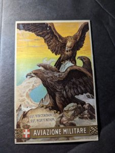 Mint Italy Military WWI Italy Air Force Postcard Aviation Souvenir