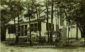 C.1900-10 RPPC House on Arbutus Lake Marfield, MI Vintage Postcard F76