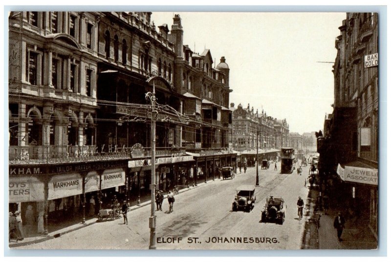 c1910 Jewelry Store Markhams Johannesburg Eloff St. South Africa Postcard