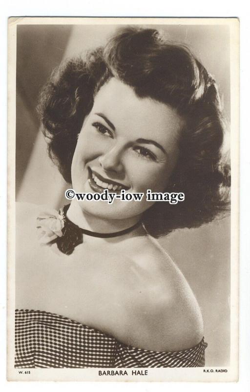 b4316 - Film Actress - Barbara Hale - postcard Picturegoer no W615