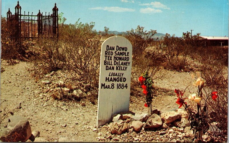 Graves Dowd Samples Howard Dlaney Kelly Boothill Graveyard Tombstone Postcard 