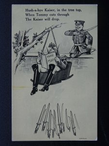 WW1 War Cartoons Series HUSH-A-BYE KAISER c1914 Postcard Bamforth 5018