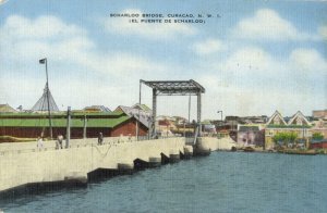 curacao, N.W.I., WILLEMSTAD, Scharloo Bridge (1930s) Kropp 7719N Postcard