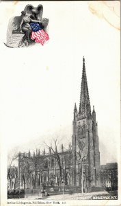 Old Trinity Church, Broadway New York NY Undivided Back Vintage Postcard T08