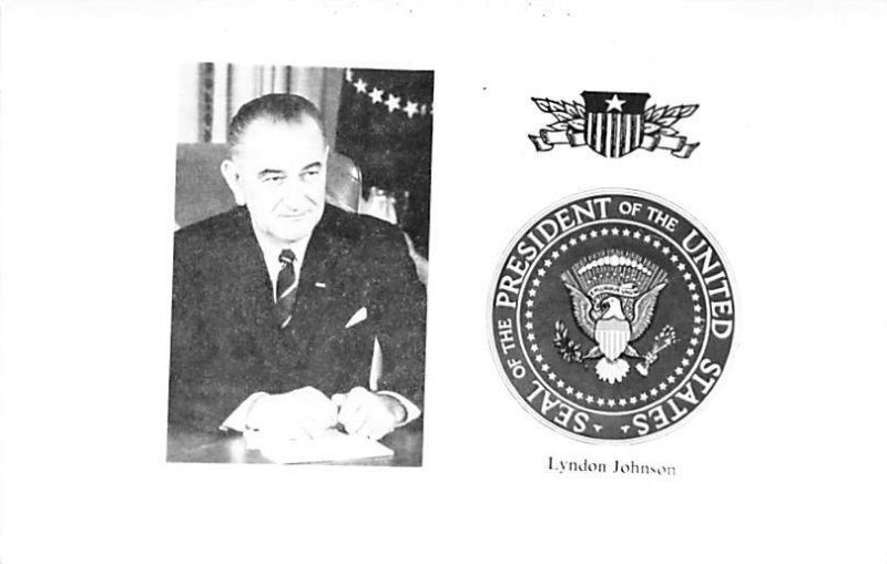 Lyndon Johnson President of United States View Postcard Backing 