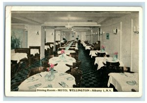 Vintage Dining Room - Hotel Wellington - Albany N.Y. Vintage Postcard P56 