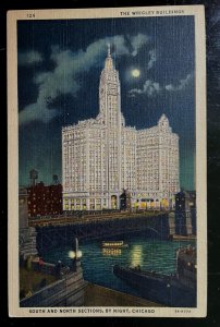 Vintage Postcard 1933 The Wrigley Buildings, by Night, Chicago, Illinois (IL)