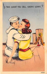 Military Comic Postcard, Old Vintage Antique Post Card  Shore Leave, D Toole