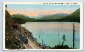 COLUMBIA RIVER, WA Washington ~ WIND MOUNTAIN & SHIP, Lifeboat c1910s Postcard