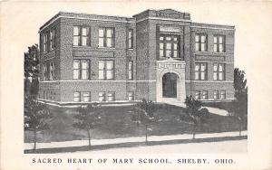 D55/ Shelby Ohio Postcard c1910 Richland County Sacred Heart of Mary School