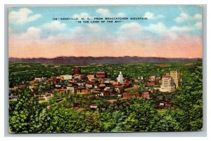 Vintage 1940's Postcard Panoramic View Town of Ashville North Carolina