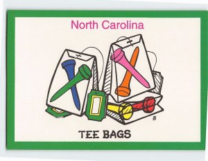 Postcard Tee Bag Made Especially for the Carolina Golfer North Carolina USA