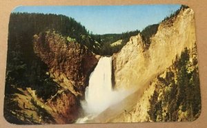 VINTAGE UNUSED POSTCARD GREAT FALLS OF YELLOWSTONE NATIONAL PARK