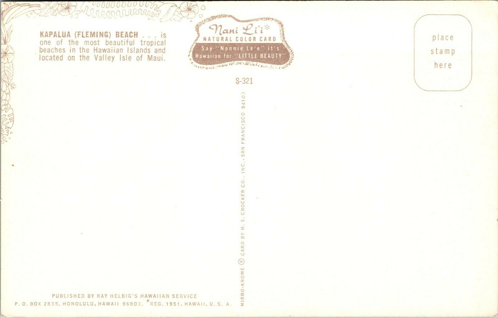 Vtg Kapalua Fleming Beach Woman Chopping Coconuts Maui Hawaii HI Postcard United States