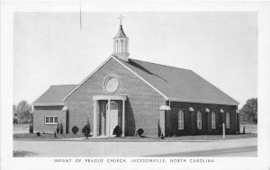 J30/ Jacksonville North Carolina Postcard? c1952 Prague Church Building 234