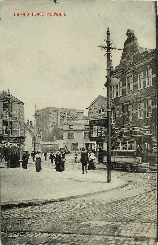 C-1910 Orford Place Norwich UK Trolley postcard 7161