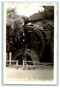 c1950's Solo Grist Mill St. Augustine Florida FL RPPC Photo Vintage Postcard