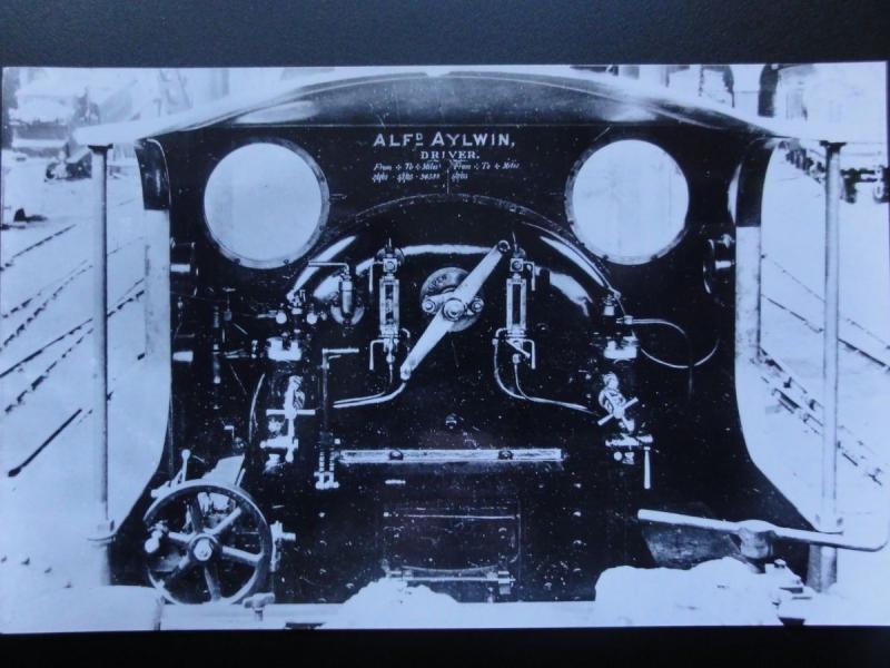 ALF AYLWIN Steam Locomotive Driver showing BACKHEAD RP Photocard 080515