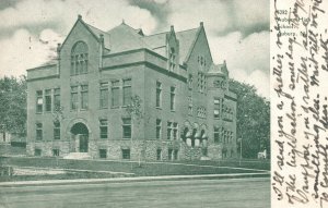 Vintage Postcard 1908 High School Building Auburn New York NY