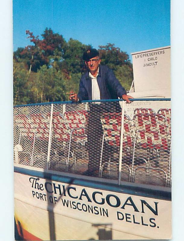 Pre-1980 CAPTAIN HERB DROSTE BOAT PILOT Wisconsin Dells Wisconsin WI hp8373